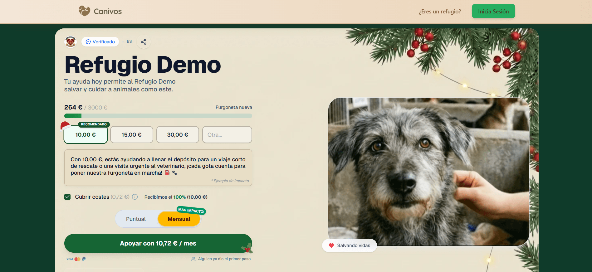 Canivos (Ahora Promecenas) screenshot Donaciones